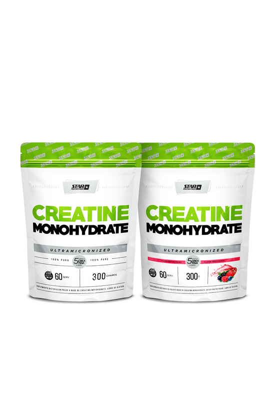 Combo Creatina Doypack x2 unidades - 1 Sin Sabor + 1 Frutos Rojos
