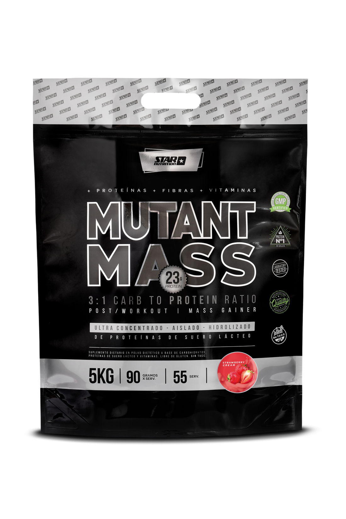 MUTANTMASS STRAWERRY CREAM X 5 KILOS.- ZIPPER PACK