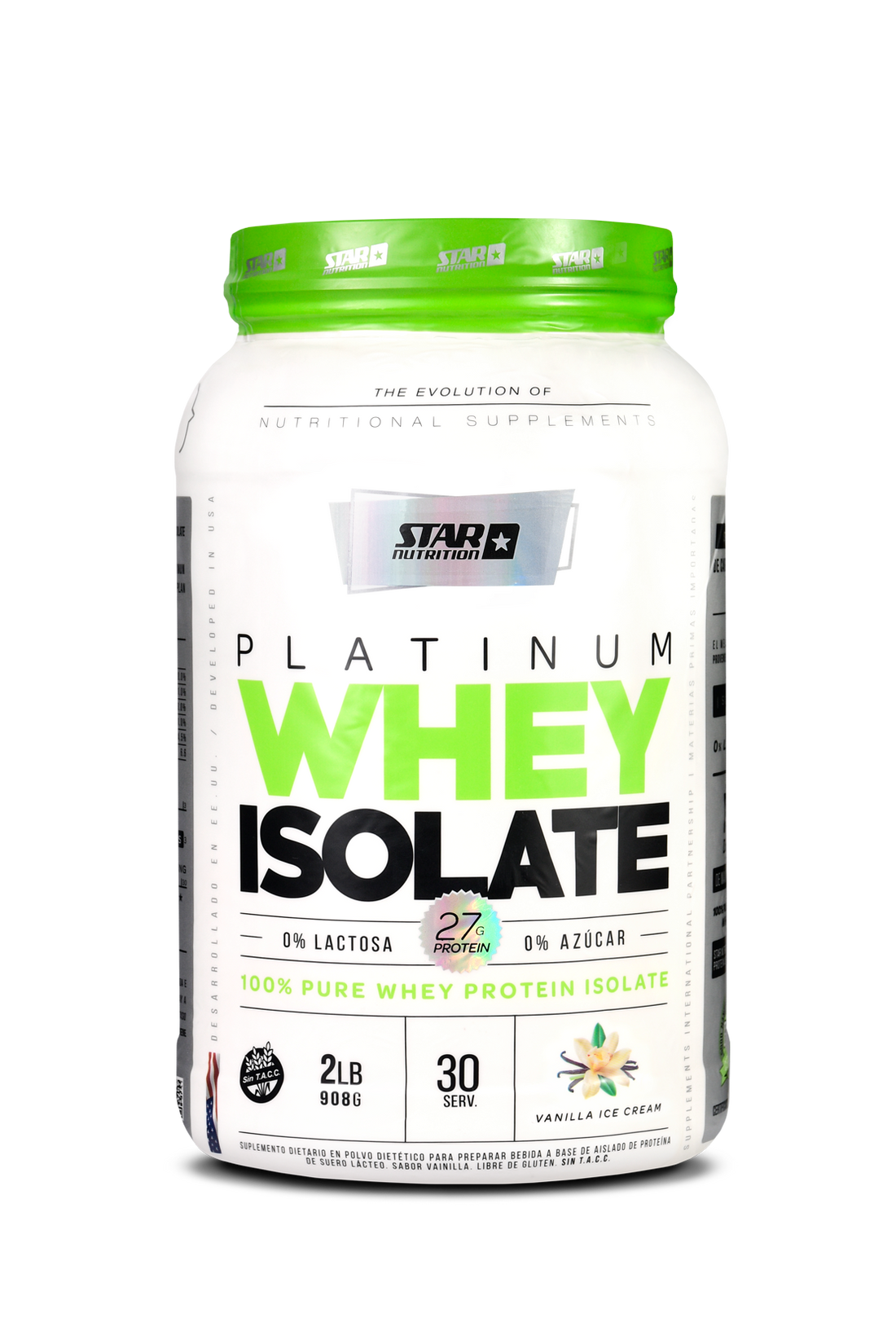 PLATINUM WHEY ISOLATE VAINILLA X 2 LBS (MILK SPECIALTIES - USA)