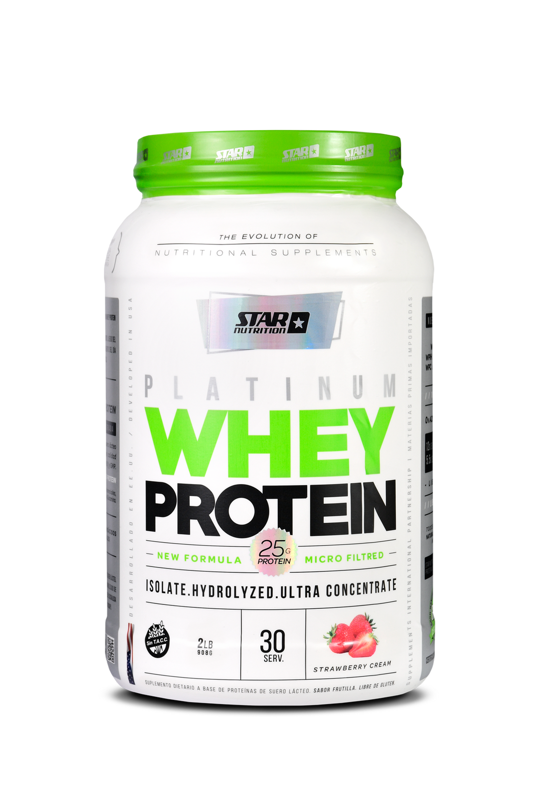 PLATINUM WHEY PROTEIN FRUTILLA X 2 LBS.